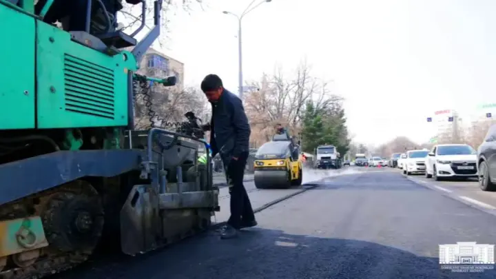 В Ташкенте 2 марта заасфальтировали 3 899 кв. м дорог