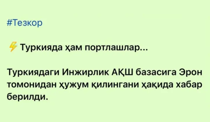Генконсульство Узбекистана опровергло слухи о нападении на Турцию
